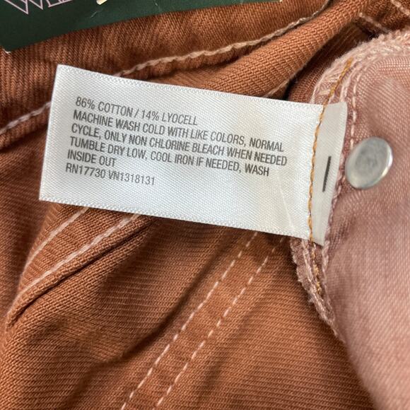 Wild Fable Women's Mid Rise Cargo Baggy Wide Leg Utility Jeans Brown Size 0 - Picture 7 of 7